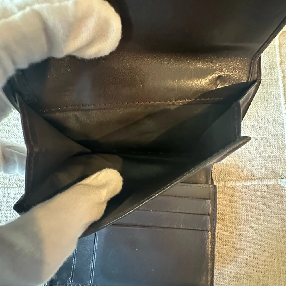 Celine | Green Vintage Classic Print Canvas Trifold Wallet - Picture 6 of 12